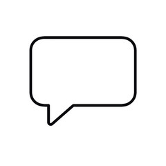 Naklejka premium Outline Speech Bubble Icon - Chat, Messaging, Communication, and Dialogue Line Art Vector