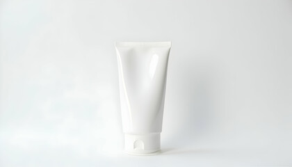 Blank White Tube Mockup for Cosmetic or Pharmaceutical Products