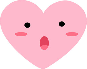 Pink heart emoticon 3