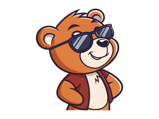 cartoon, animal, bear, illustration, vector, brown, dog, cute, funny, fun, mammal, character, teddy, drawing, happy, smile, zoo, puppy, isolated, toy, wild, comic, art, baby, smiling