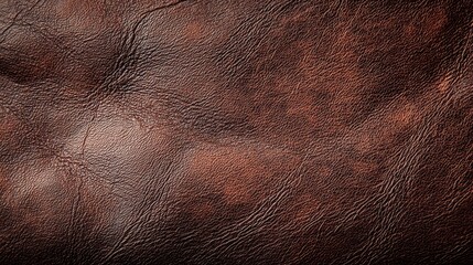 Naklejka premium Brown leather surface with detailed texture closeup
