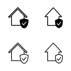 home insurance icon vector. home protection sign and symbol