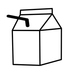 milk carton vector illustration icon design