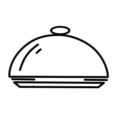 Obraz premium restaurant cloche icon on white background