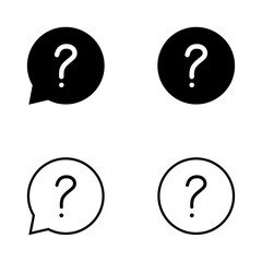 Question icon vector. question mark sign and symbol