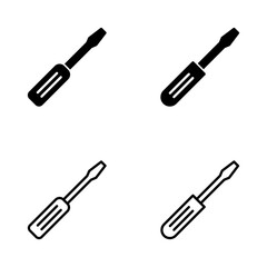 Screwdriver icon vector.tools sign and symbol