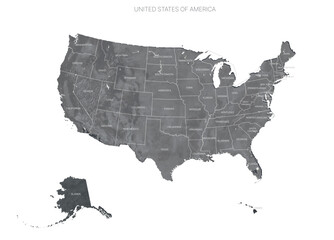 United States of America map. Vector illustration