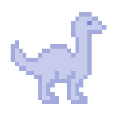 Fototapeta premium Retro Pixel Art Silhouette of a Dinosaur in a Minimalist Design Perfect for Nostalgia Enthusiasts