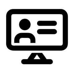 Webinar Icon Representing Online Learning and Virtual Meetings in Digital Format