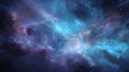 Glowing nebula in deep space. Astronomy scene