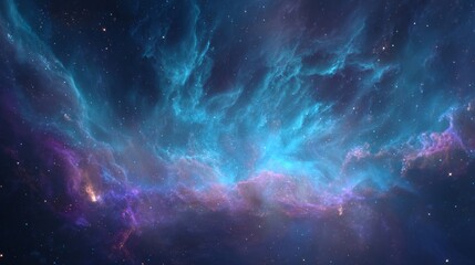 Fototapeta premium Glowing nebula in deep space. Astronomy scene