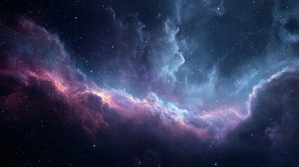 Obraz premium Glowing nebula in deep space. Astronomy scene