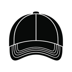 Simple Black Baseball Cap Icon