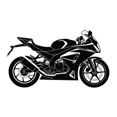 Fototapeta premium Silhouette of a Sport Motorcycle