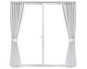 窓と白いカーテンB