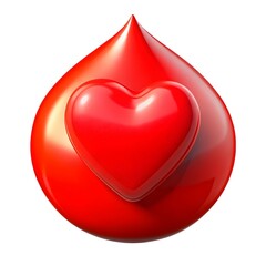 heart with blood drop