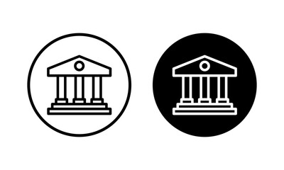 Bank icon vector illustration. Bank sign and symbol, museum, university