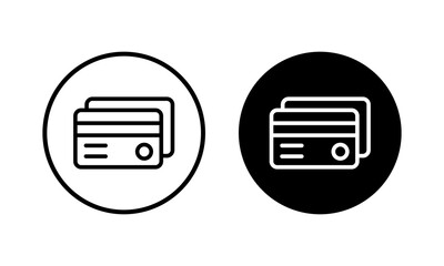 Credit card icon vector illustration. Credit card payment sign and symbol