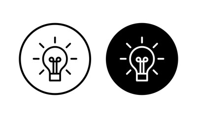 Lamp icon vector illustration. Light bulb sign and symbol. idea symbol.