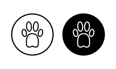 Paw icon vector illustration. paw print sign and symbol. dog or cat paw