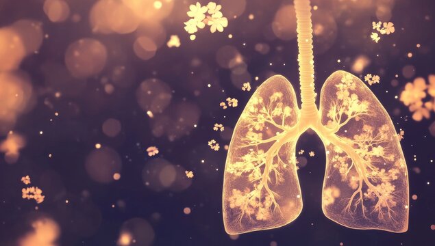 Examining the response of the respiratory organ, pollen allergy triggers asthma and allergic reactions, having a substantial impact on human lungs
