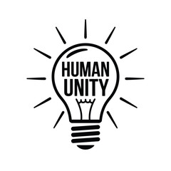 Human Unity Idea Lightbulb