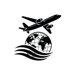 Global Travel Airplane Icon