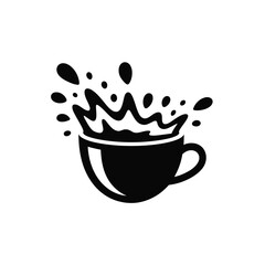 Splashing Coffee Cup Logo
