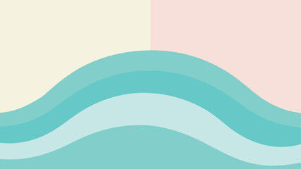 Fototapeta premium Abstract layered wavy design with pastel colors perfect for modern design projects