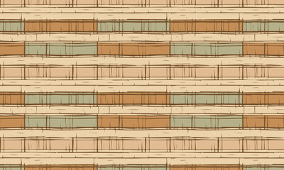 Minimalist hand-drawn geometric sketch pattern in retro colors