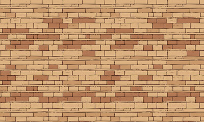 Fototapeta premium Hand-drawn rustic stone block or cobblestone wall seamless pattern