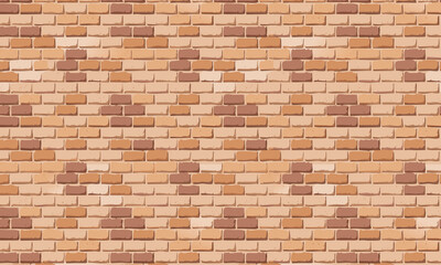 A detailed seamless background illustrating a classic brick wall in shades of brown, tan, and beige