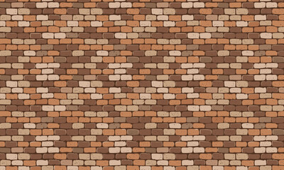 Rustic brick wall seamless pattern with a decorative diagonal chevron design