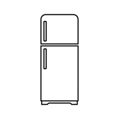 Outline Illustration of a Refrigerator