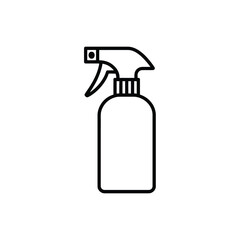 Spray Bottle Outline Illustration