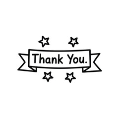 Thank You Banner with Stars