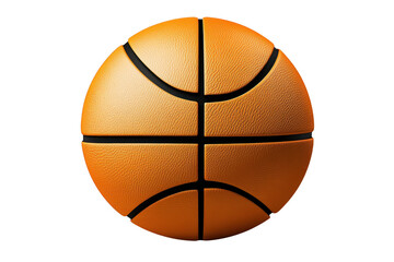 Fototapeta premium Orange basketball sports equirpment ball isolated on transparent background