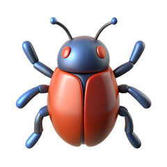 A charming toy like beetle symbolizing resilience and nature s beauty in on transparent background
