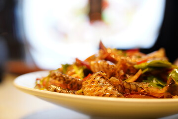 Chinese food, cold fish skin