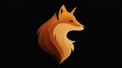 Obraz premium Stylized fox head illustration