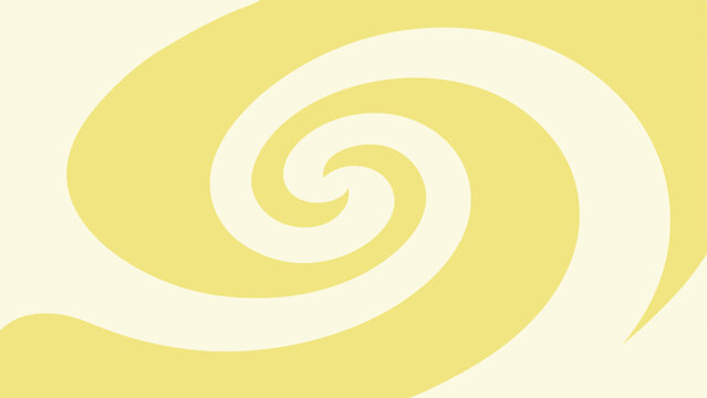 Abstract yellow spiral design featuring transparent background for versatile creative projects
