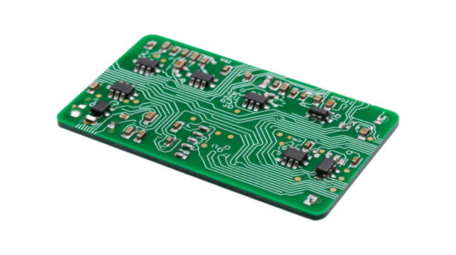 PCB technology featuring integrated circuits and electronic pathways