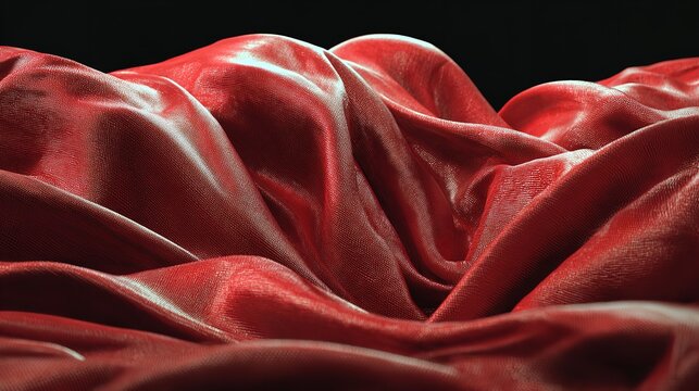red silk background. Abstract flowing red curves and dynamic motion. A luxurious texture perfect for design, fashion, and artistic backgrounds