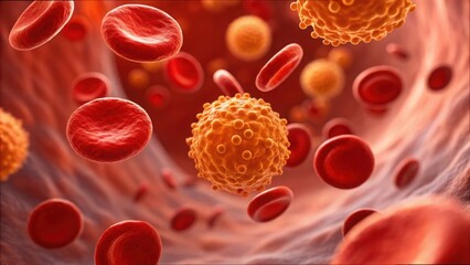 Immune Cells Attacking Blood Vessels in Human Body - Gigapixel Image