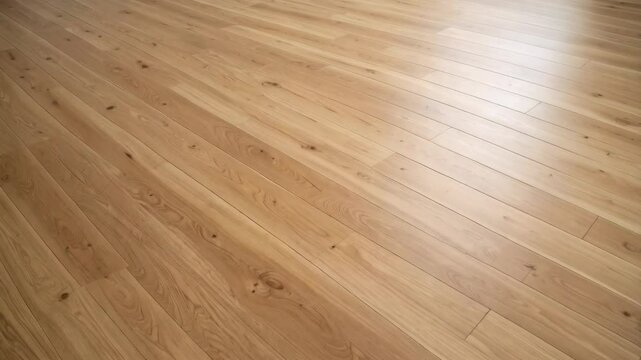 Light brown hardwood floor planks arranged in a herringbone pattern with natural wood grain texture in a room with ample lighting.