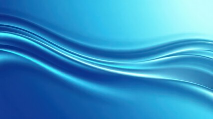 Fototapeta premium Abstract flowing blue waves background with smooth, undulating lines and light reflection, conveying serenity and movement