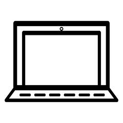 Laptop icon on white background
