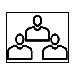 Business meeting icon on white background