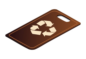 Brown Tag Recycle Symbol Illustration