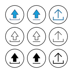 Upload icon vector. load data symbol